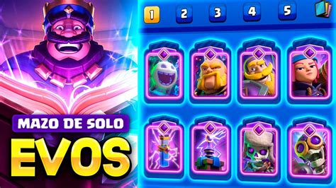 Mazo Solo Con Cartas Evolucionadas 🤯 Clash Royale Youtube