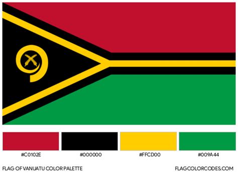 Vanuatu flag color codes