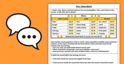 Money Year 4 Four Operations Discussion Problems Classroom Secrets