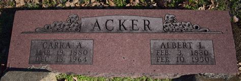 Albert Lee Acker Monumento Find A Grave