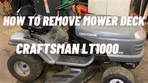 How To Remove Mower Deck On A Craftsman Lt And Lt Lawn Tractor