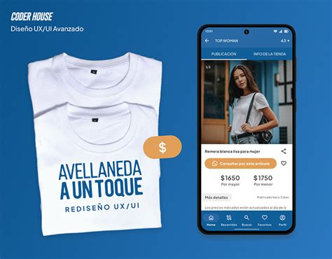 Rediseño UX UI Avellaneda a un Toque Behance