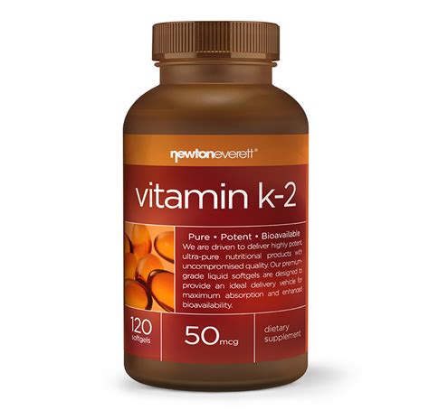 Vitamin K2 50mcg 120 Gelkapseln Newton Everett Biotech