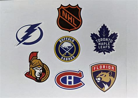 Nhl Team Stickers Sold By Unit Etsy