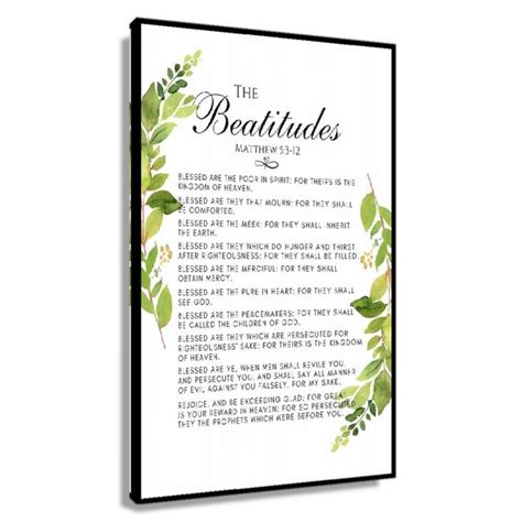 The Beatitudes Print Matthew 53 12 Print Blessed Art Motivational