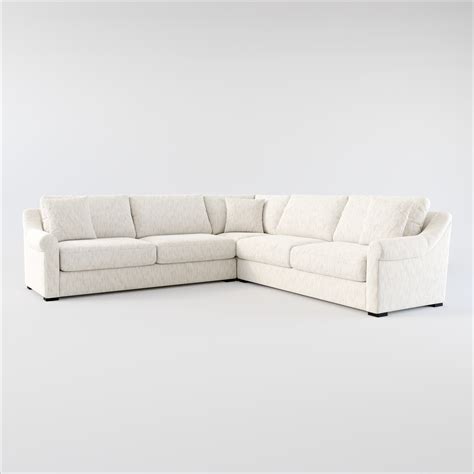Bowery Foam Comfort 3-Piece Sleeper Sectional with Right-Facing Sleeper