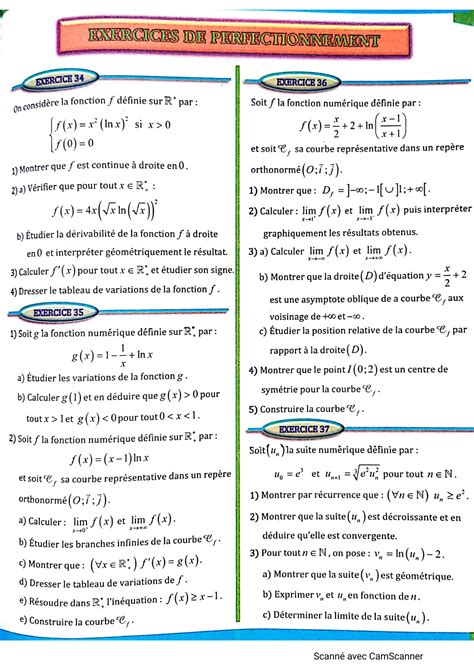 SOLUTION Probl Mes Fontion Logaritme Ln Exercices Math Studypool