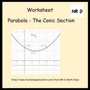 Parabola Conic Section Worksheet