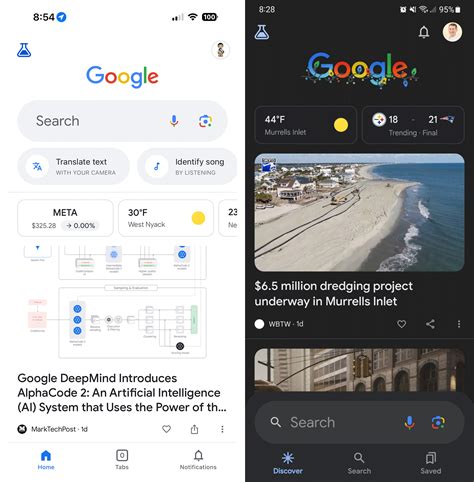 Google Search App Tests Search Bar At Bottom Of Screen