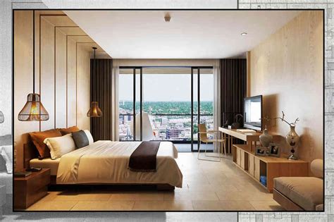 3D Modern Spacious Master Bedroom Design with Sliding Door Balcony by Deep Blue Animation Studio ...