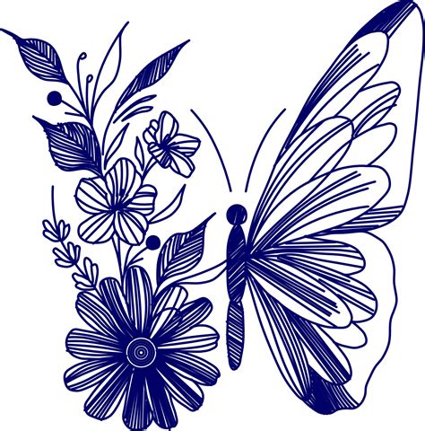 Butterfly On Flowers Vector Design 10310771 Vector Art At Vecteezy