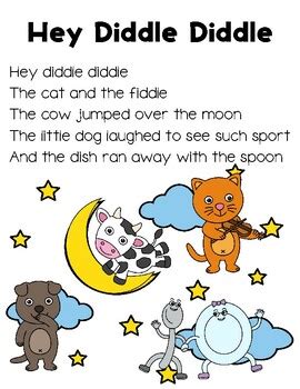 Nursery Rhyme Hey Diddle Diddle Activities By Hello Pre K TPT