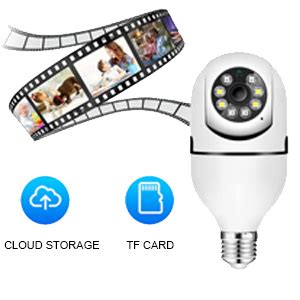 Yurayisen E27 Bulb Camera 1080P WiFi Home Bulb Camera 360Rotate Auto