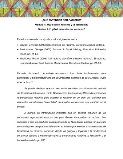 Qu Entender Por Racismo M Dulo Qu Son El Racismo Y La Xenofobia
