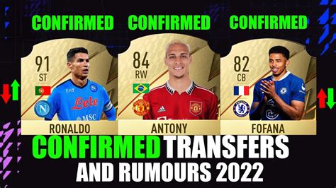 Fifa New Confirmed Transfers Rumours Ft Antony Ronaldo Fofana