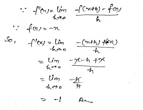 Differentiate The Following From First Principle X