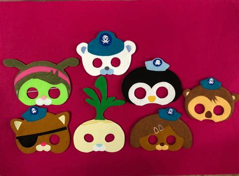 Felt Octonauts Inspired Costume Masks Pretend Play for Ages - Etsy