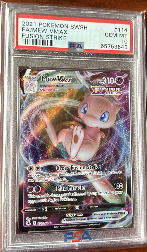 Mavin 2021 Pokemon SWSH Fusion Strike MEW PSA 10 VMAX