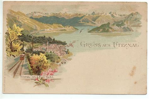 Litho Gruss Aus Vitznau Rigi Bahn Kaufen Auf Ricardo