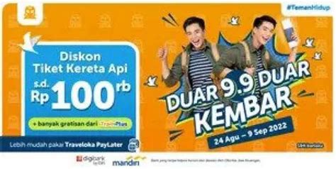 Nikmati Promo Traveloka 9 9 Kembar Diskon Tiket Kereta Api Hingga Rp