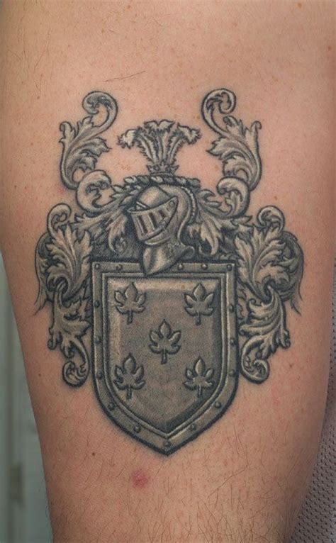 Coat Of Arms Realistic Tattoo Sleeve Crest Tattoo Arm Sleeve Tattoos