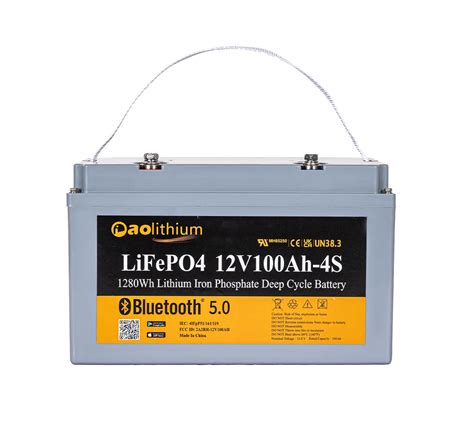 Mua Aolithium Ah Lithium Battery V Lifepo Battery With Bluetooth