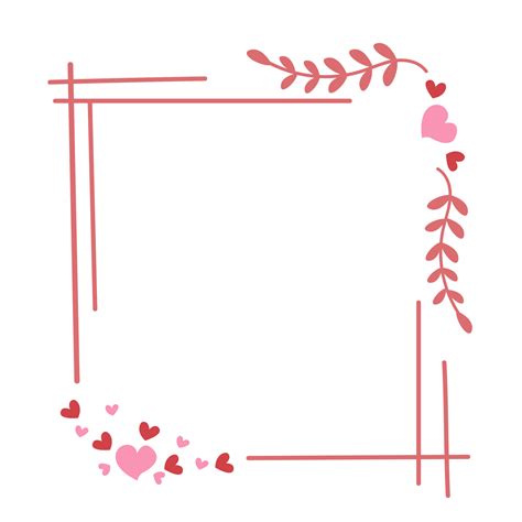 Doodle Love Frame Design 18795134 Png