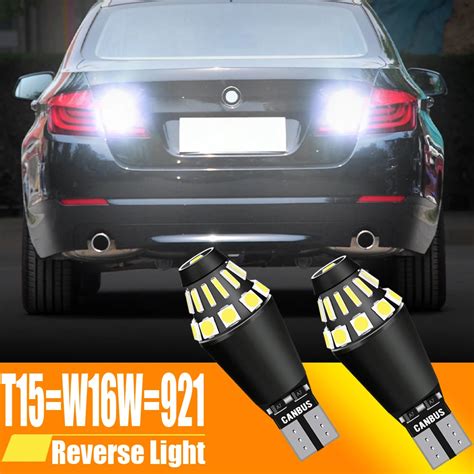 2pcs LED Reverse Light Blub Backup Lamp W16W T15 921 912 Canbus For BMW