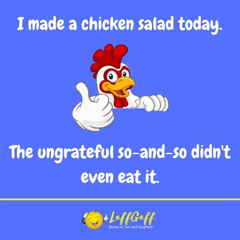 Funny Chicken Salad Joke LaffGaff Home Of Laughter