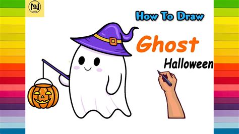 How To Draw Halloween Ghost Easy Step By Step No9 Arts Youtube