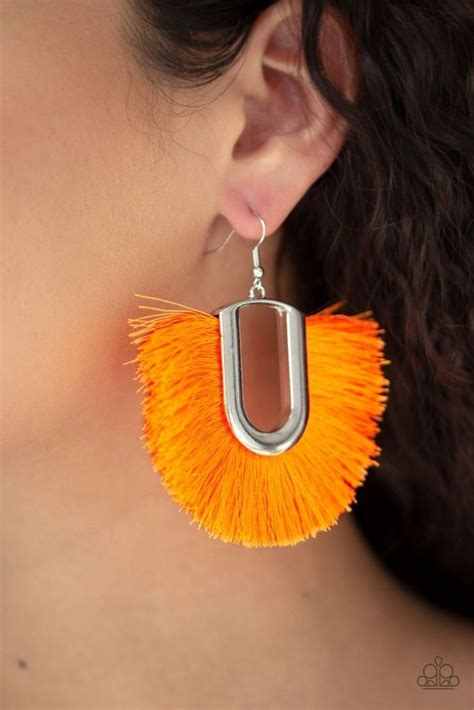 Tassel Tropicana Orange Paparazzi Fringe Earrings Orange Earrings