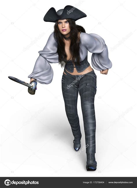 3d Cg Rendering Of A Female Pirates — Stock Photo © Tsuneomp 172758404