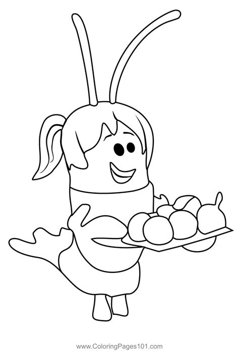 A Cartoon Character Holding Some Fruit