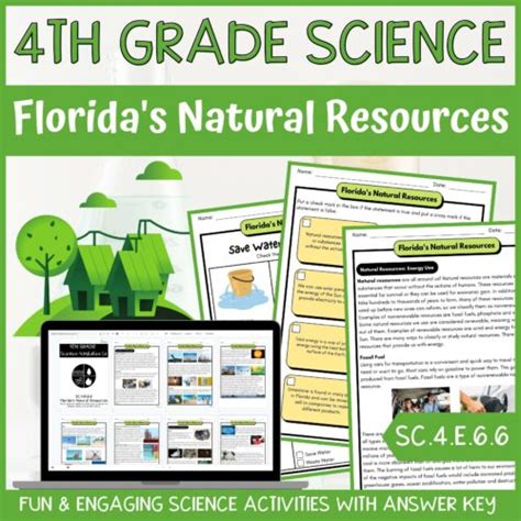 Florida Natural Resources Activity Answer Key 4th Grade Earth Space