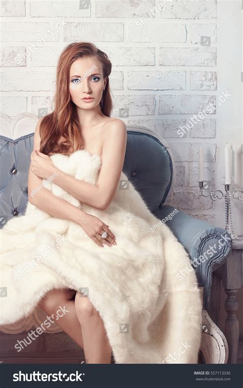 Beautiful Sexy Woman Fur On Naked Stock Photo Shutterstock