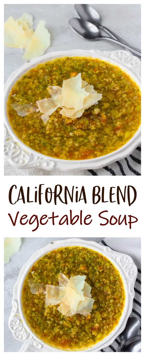 California Blend Vegetable Soup - Delicious Little Bites