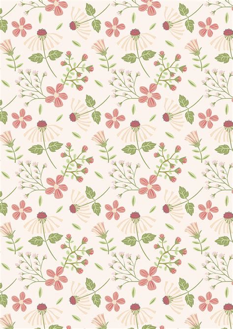 Pastel Flower Pattern Digital Art By Johanna Virtanen Pixels