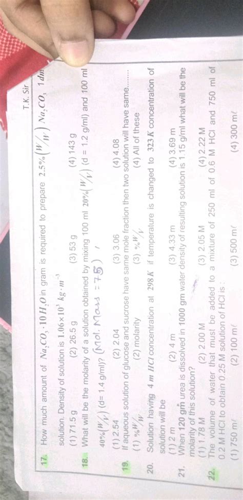 If Aqueous Solution Of Glucose And Sucrose Have Same Mole Fraction Then T