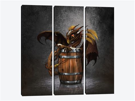 Dark Beer Dragon Canvas Art By Stanley Morrison Icanvas