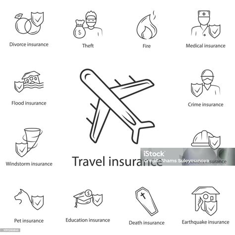 在飛機保險圖示上旅行簡單的元素插圖旅行在飛機保險符號設計從保險收集集可用於白色背景上的網路和行動裝置向量圖形及更多交通方式圖片 - iStock