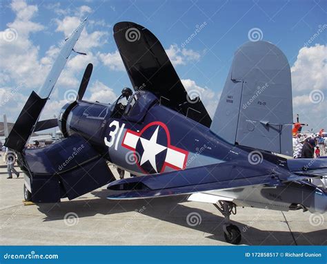 F4U Corsair WWII Fighter Plane Editorial Image CartoonDealer