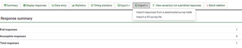 Import Responses LimeSurvey Manual