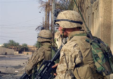 Two Us Marine Corps Usmc Marines Assigned To Bravo Company St