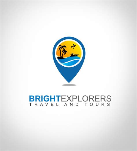 Brightexplorers Travel And Tours Inc Company Playful Modern Logo