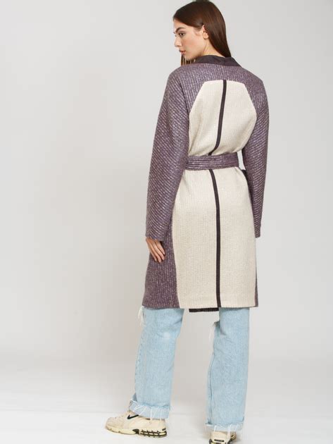 Пальто Donna Bacconi 21-T-125-1 40 Ліловий/Бежевий (NS2000000574240 ...