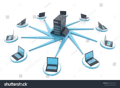 Computer Network Internet Concept Network Diagram 스톡 일러스트 1526927342