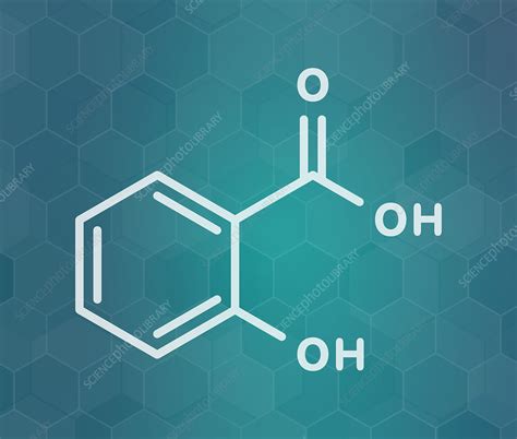 Salicylic Acid Molecule Illustration Stock Image F0279368