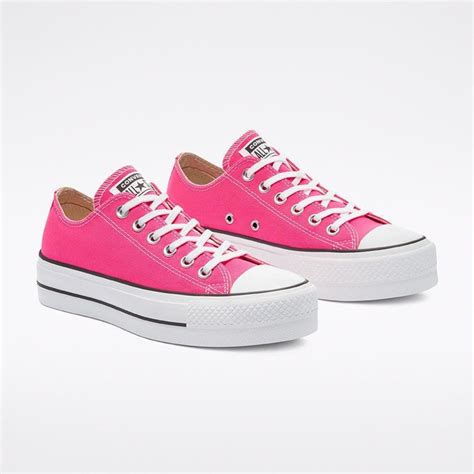 Hot Pink Converse 1 5 Platform Lift Heel Wedge Light Rose Low Etsy