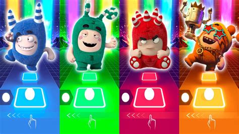 Blue Oddbods Vs Green Oddbods Vs Red Oddbods Vs Yellow Oddbods Tiles