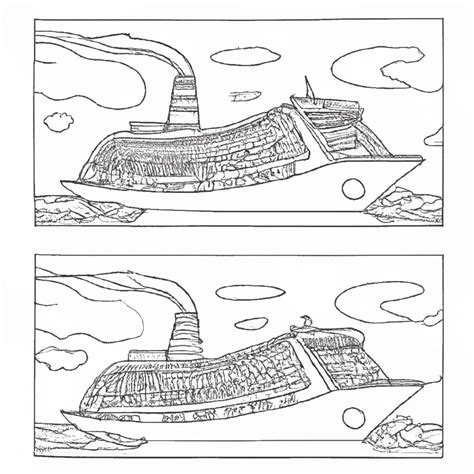 Desenhos de Barcos de Cruzeiro para Imprimir e Colorir